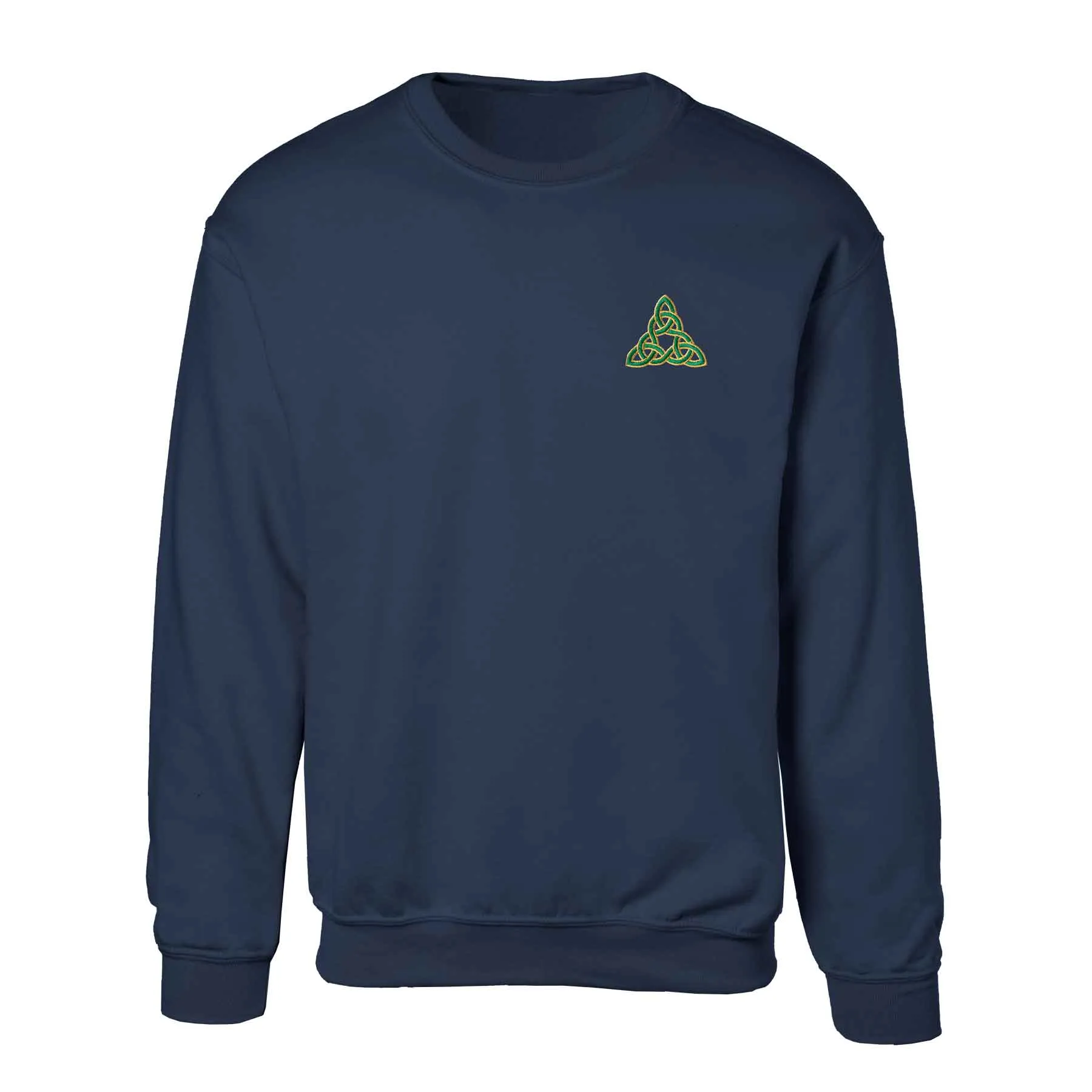 Celtic Triangle Knot Embroidered Personalized Sweatshirt- Navy