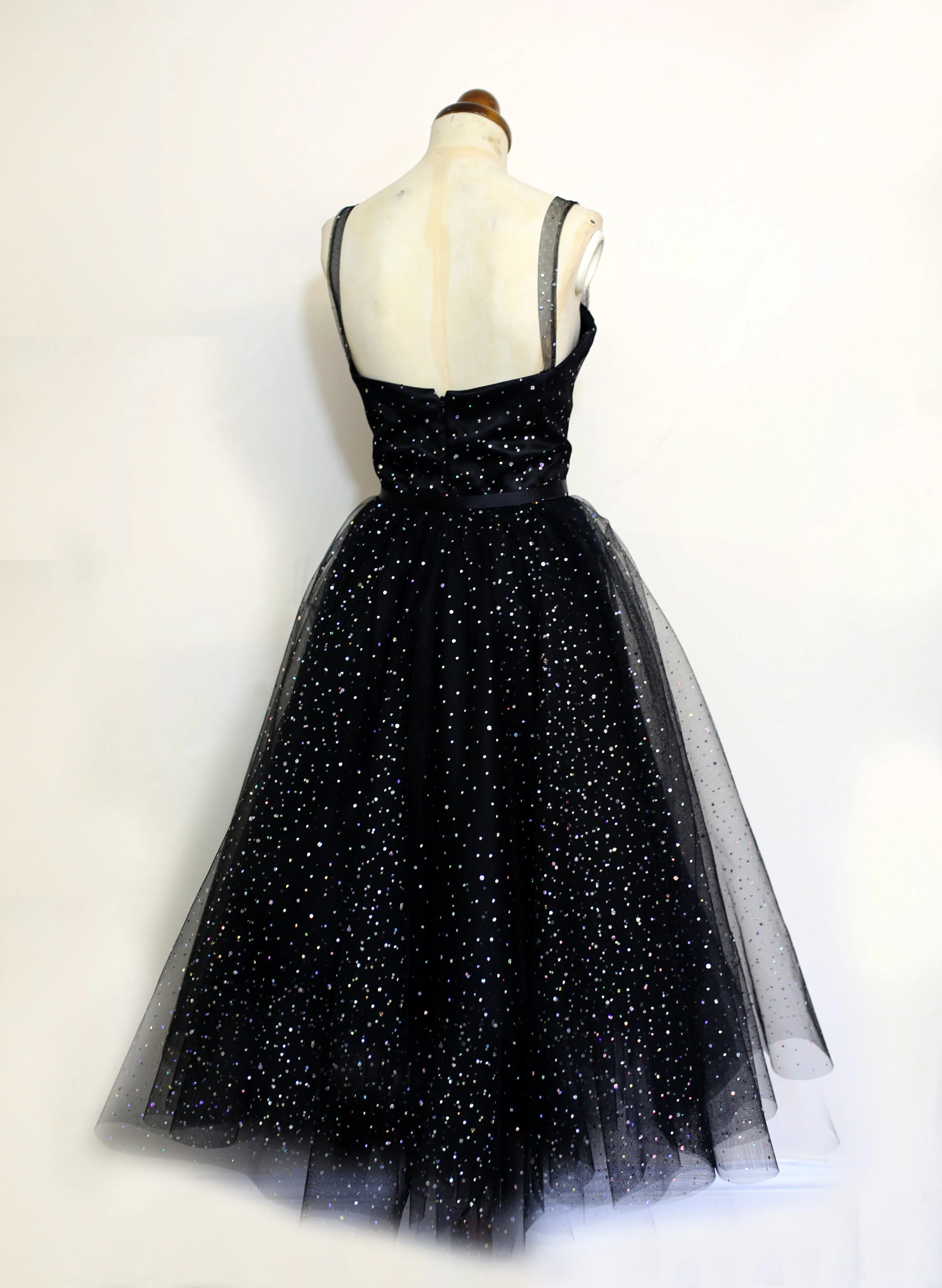 Cha Cha Black Disco Tulle Dress