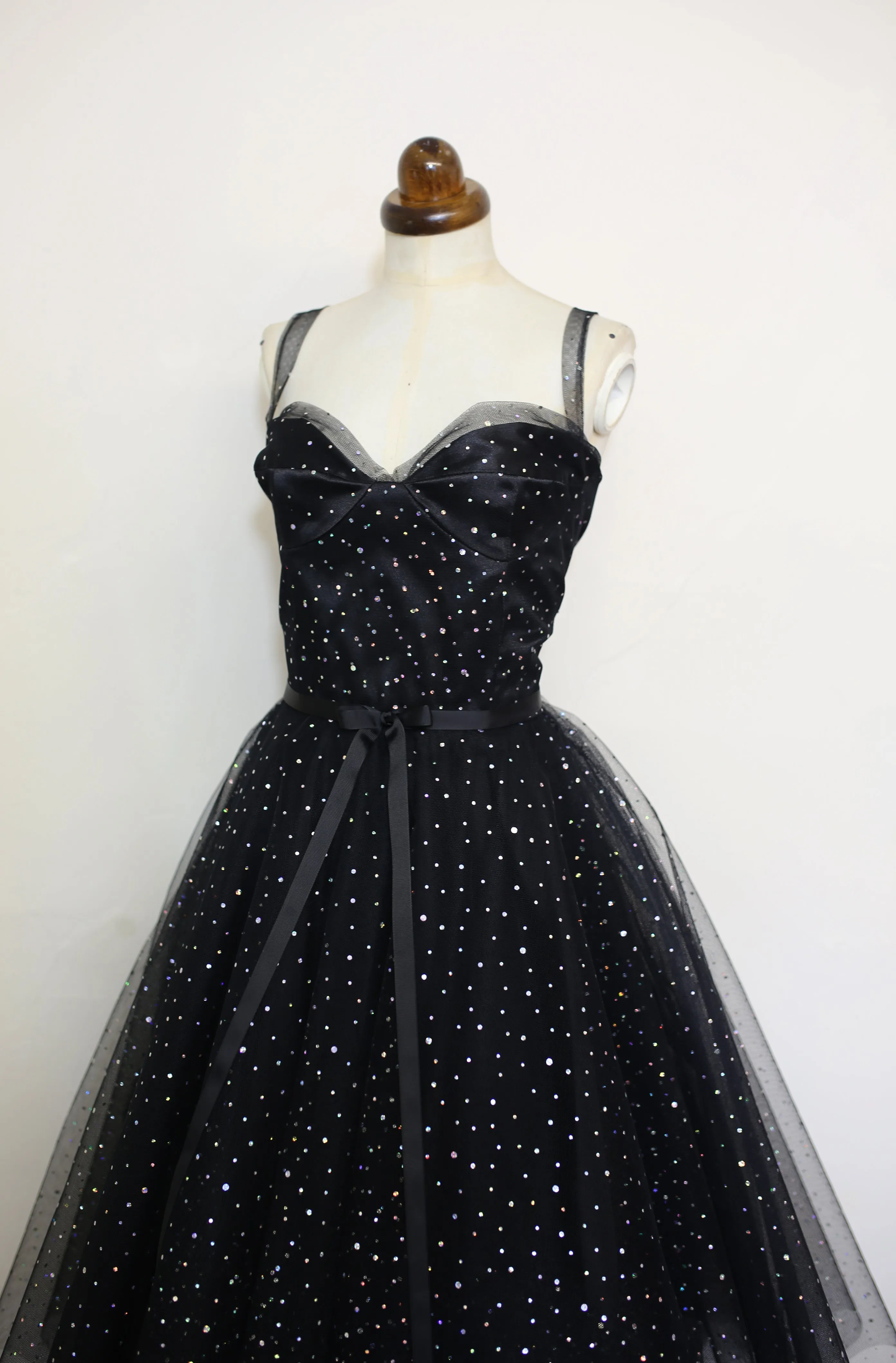 Cha Cha Black Disco Tulle Dress