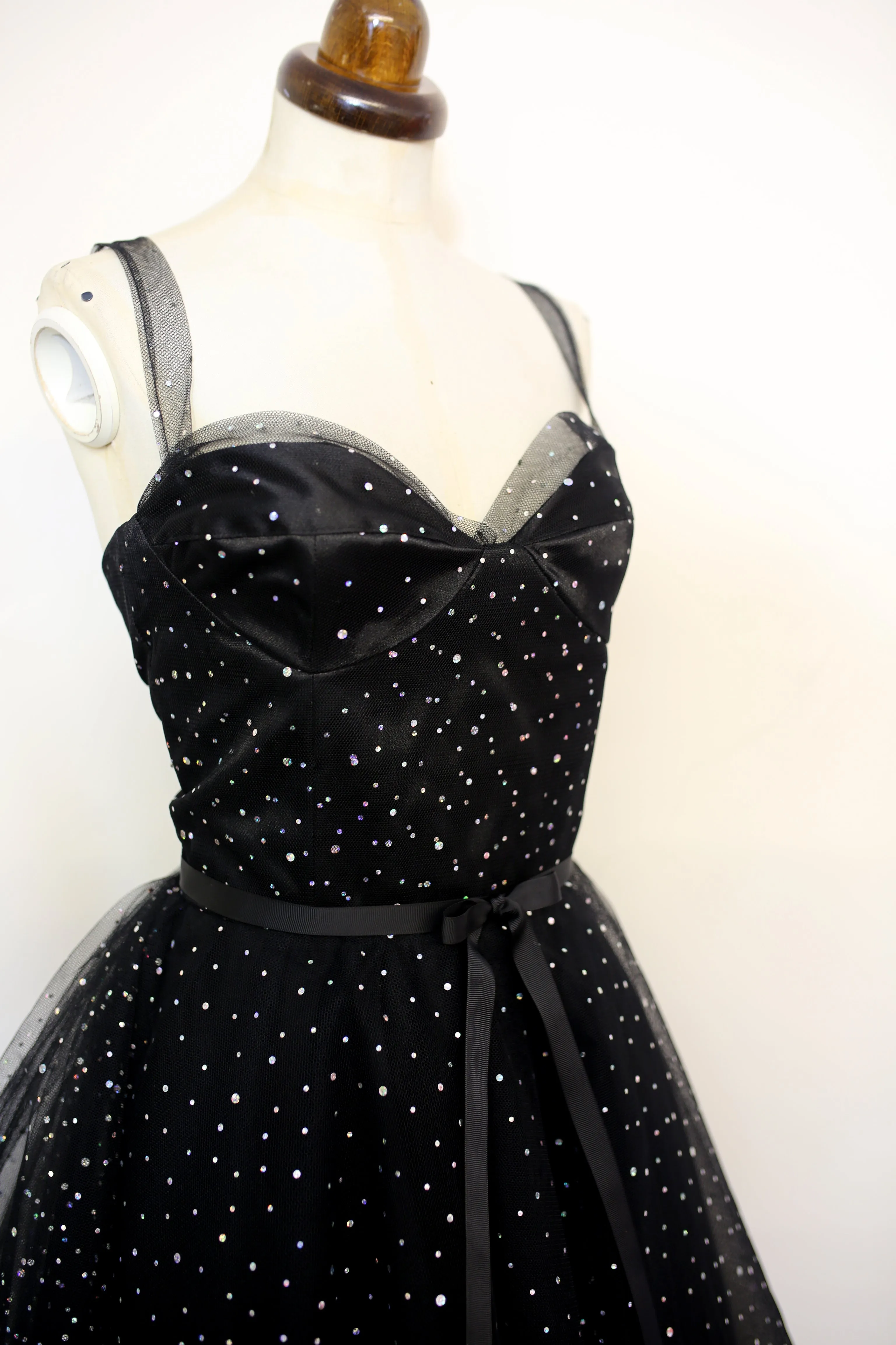 Cha Cha Black Disco Tulle Dress