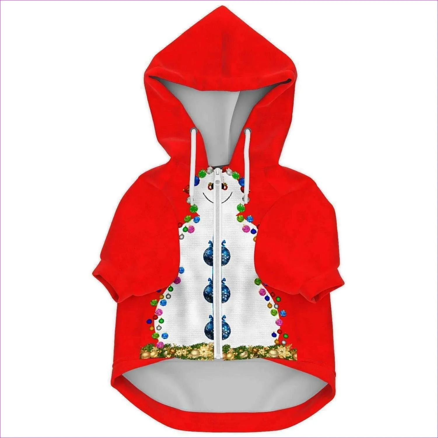 Christmas Lights Snowman Premium Dog Hoodie