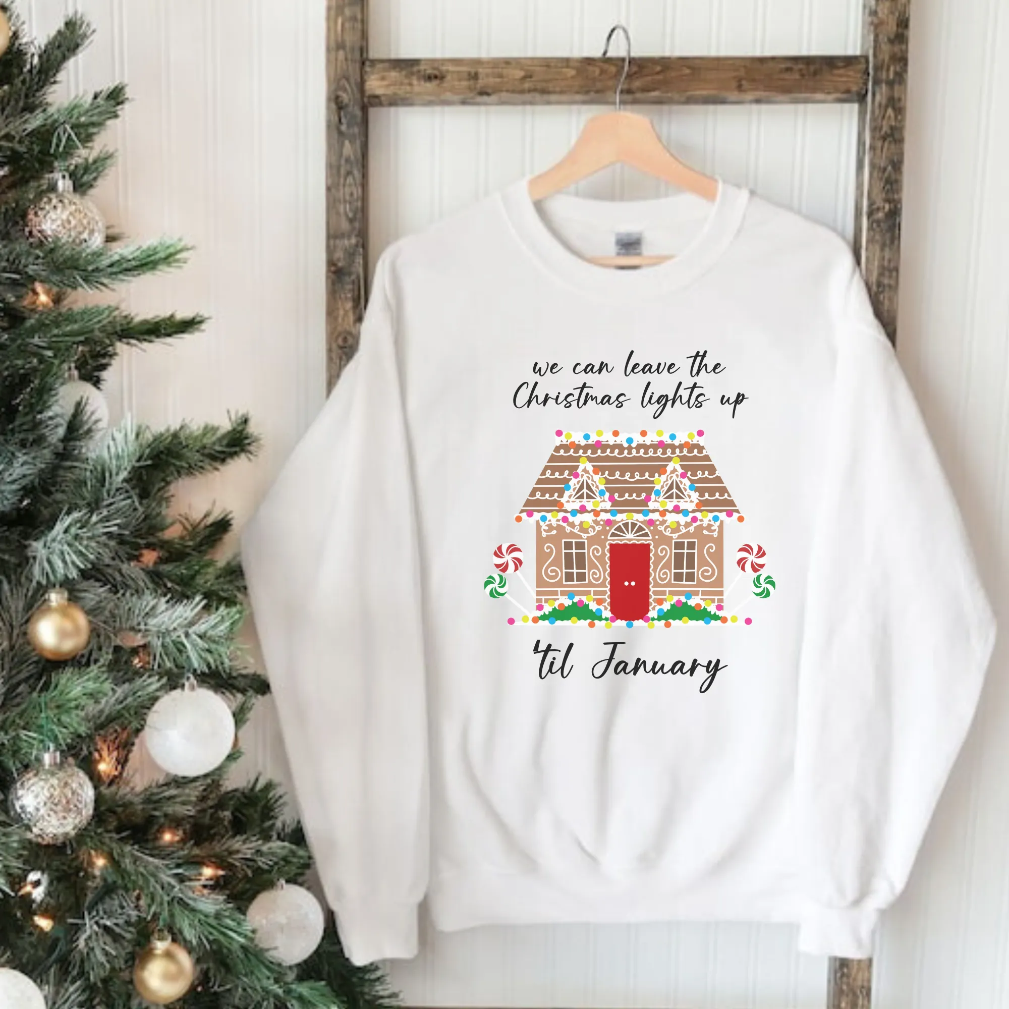 Christmas Lover Gingerbread House Crewneck