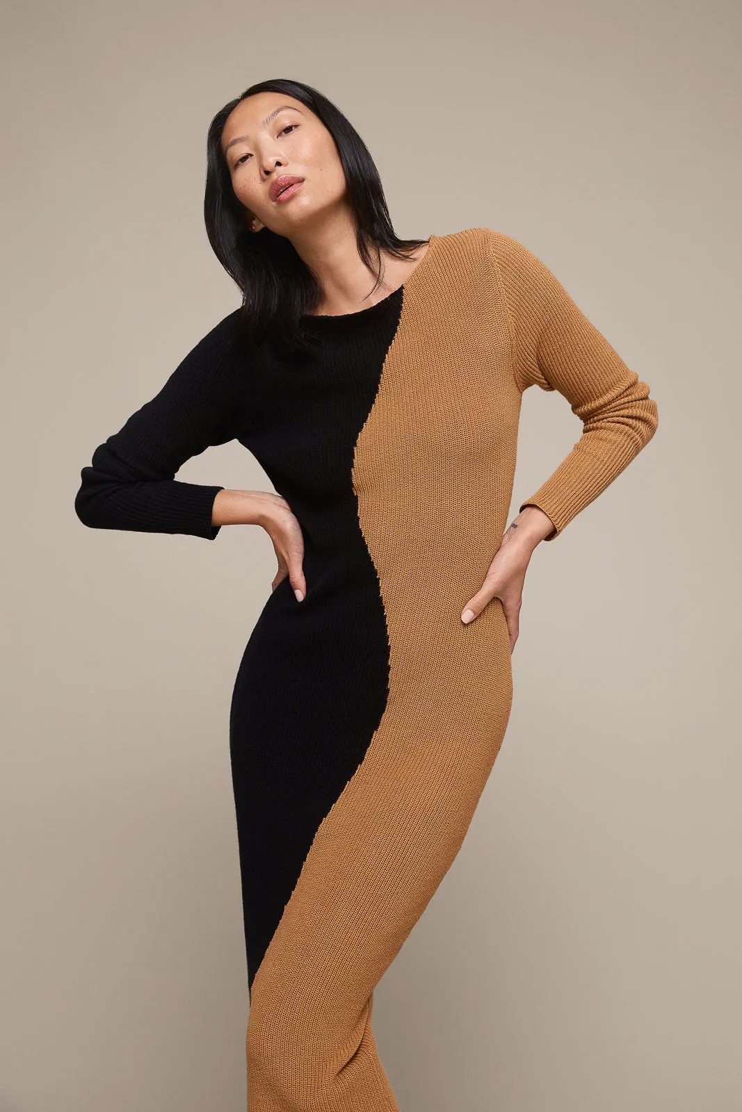 Colorblock Knit Dress (Re-Mixed)