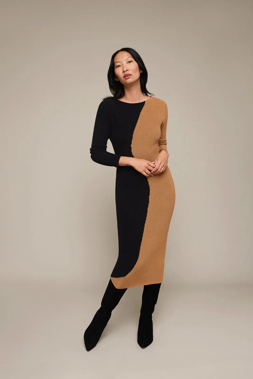 Colorblock Knit Dress (Re-Mixed)