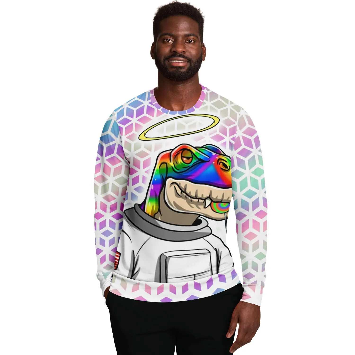 Cosmic Dino Holographic Sweatshirt