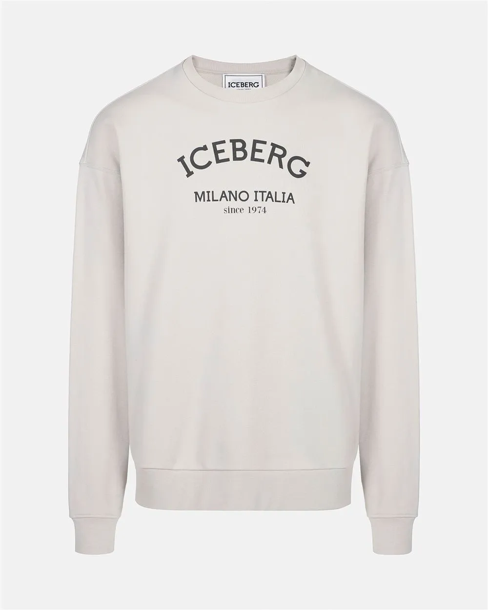 Crew-neck sweatshirt with logo (Cream) - I24E05D63178803