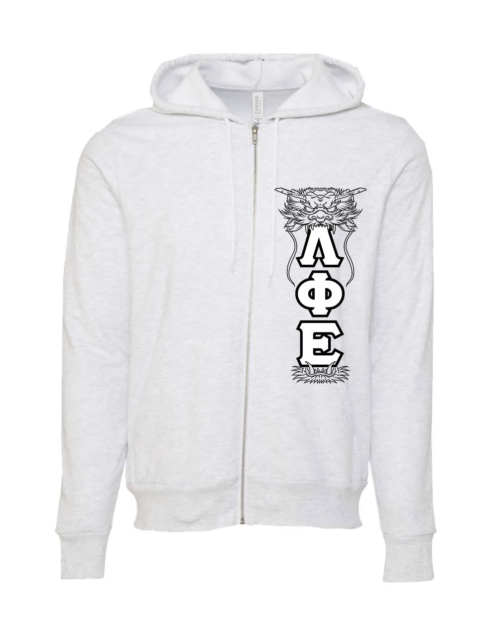 Deluxe Greek Letters - Bella   Canvas - Full-Zip- Hooded Sweatshirt - Customer's Product with price 145.00