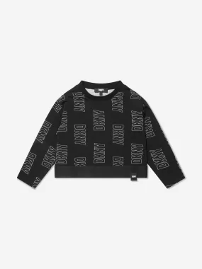 DKNY Girls Logo Sweatshirt in Black