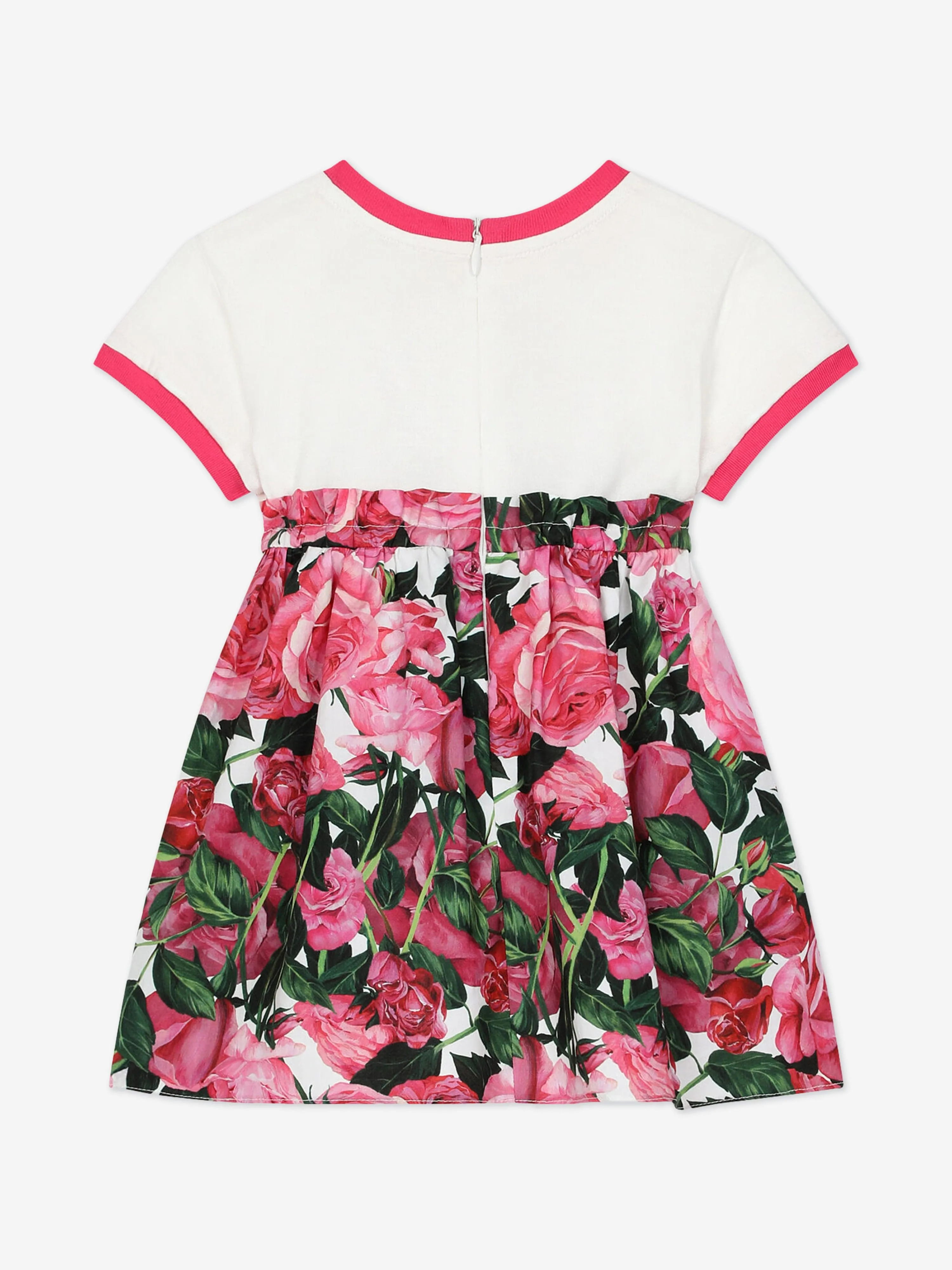 Dolce & Gabbana Baby Girls DG Rose Jersey Dress in Pink