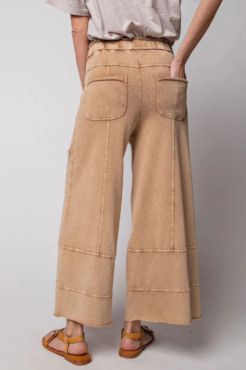 Easel Camel Mineral Washed Pants