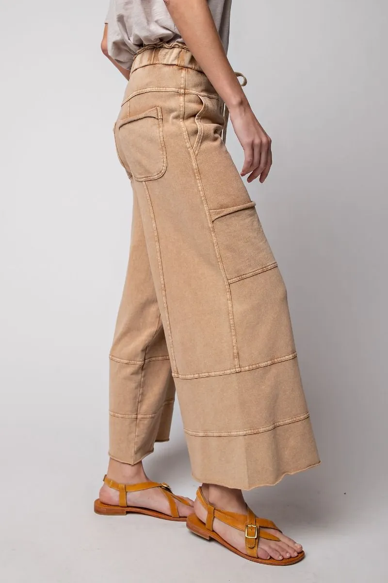 Easel Camel Mineral Washed Pants