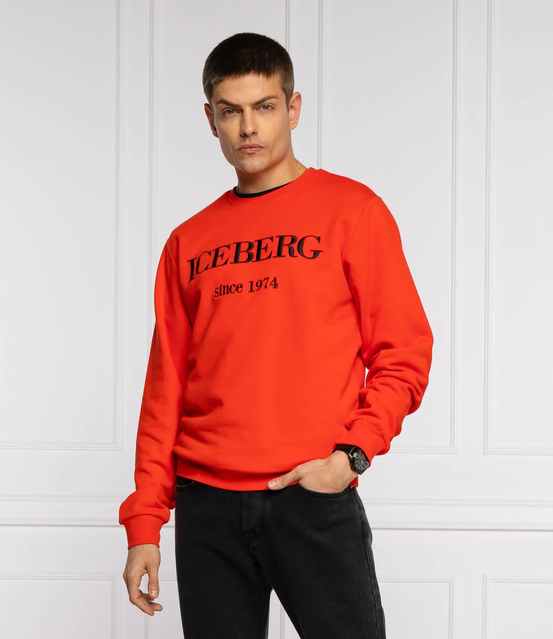 Embroidered Logo 5C Sweatshirt (Red) - I24E05063004689