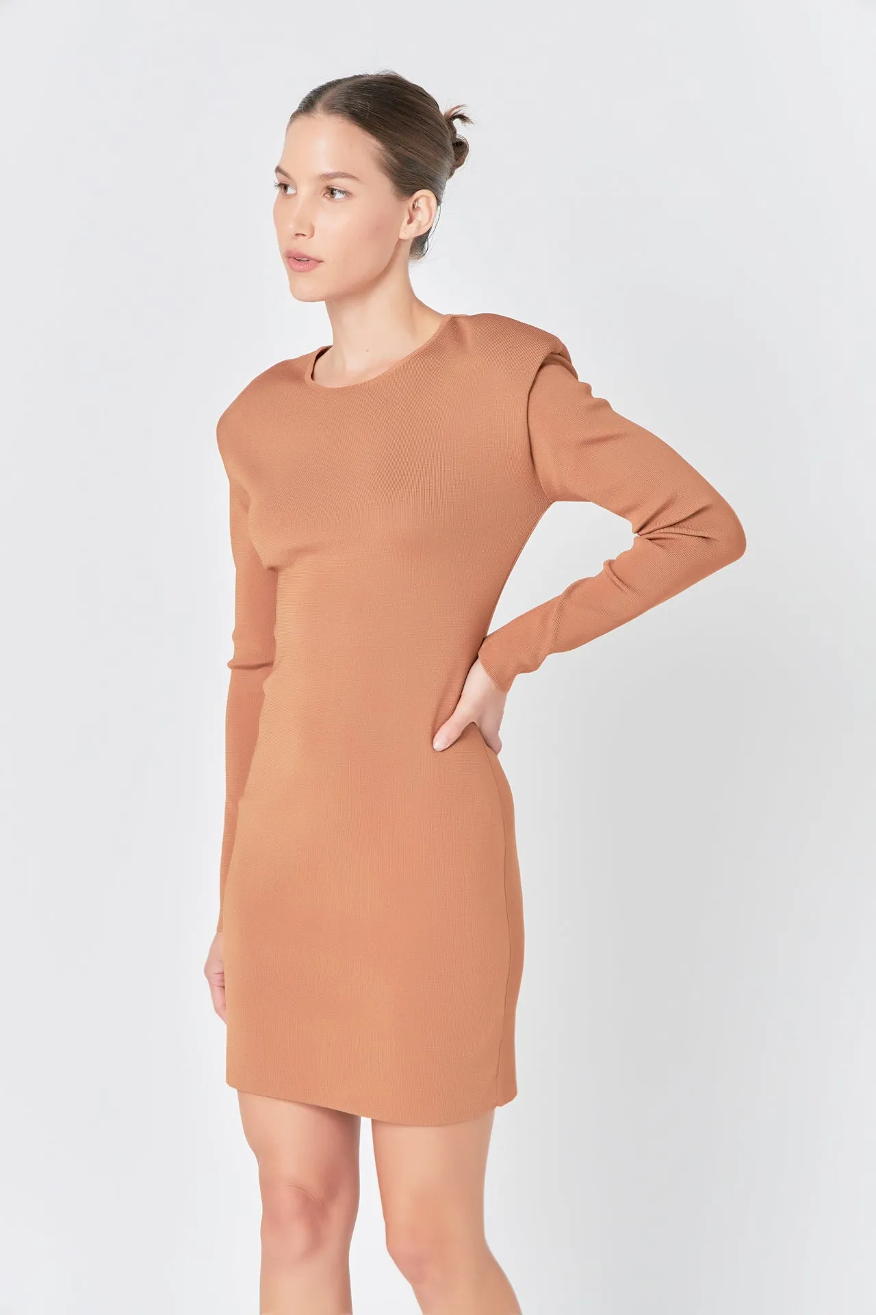 Endless Rose - Shoulder Pad Knit Dress