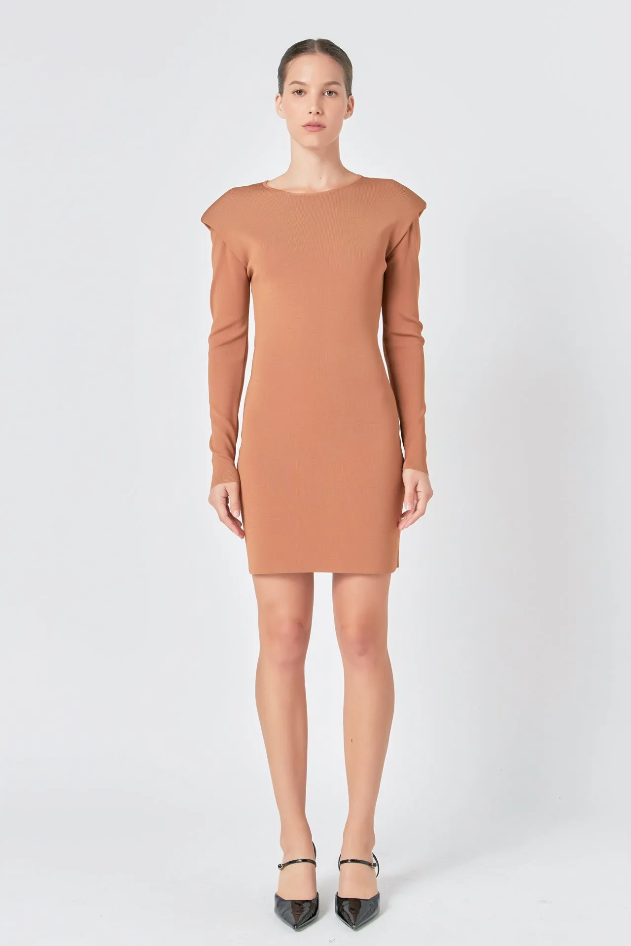 Endless Rose - Shoulder Pad Knit Dress