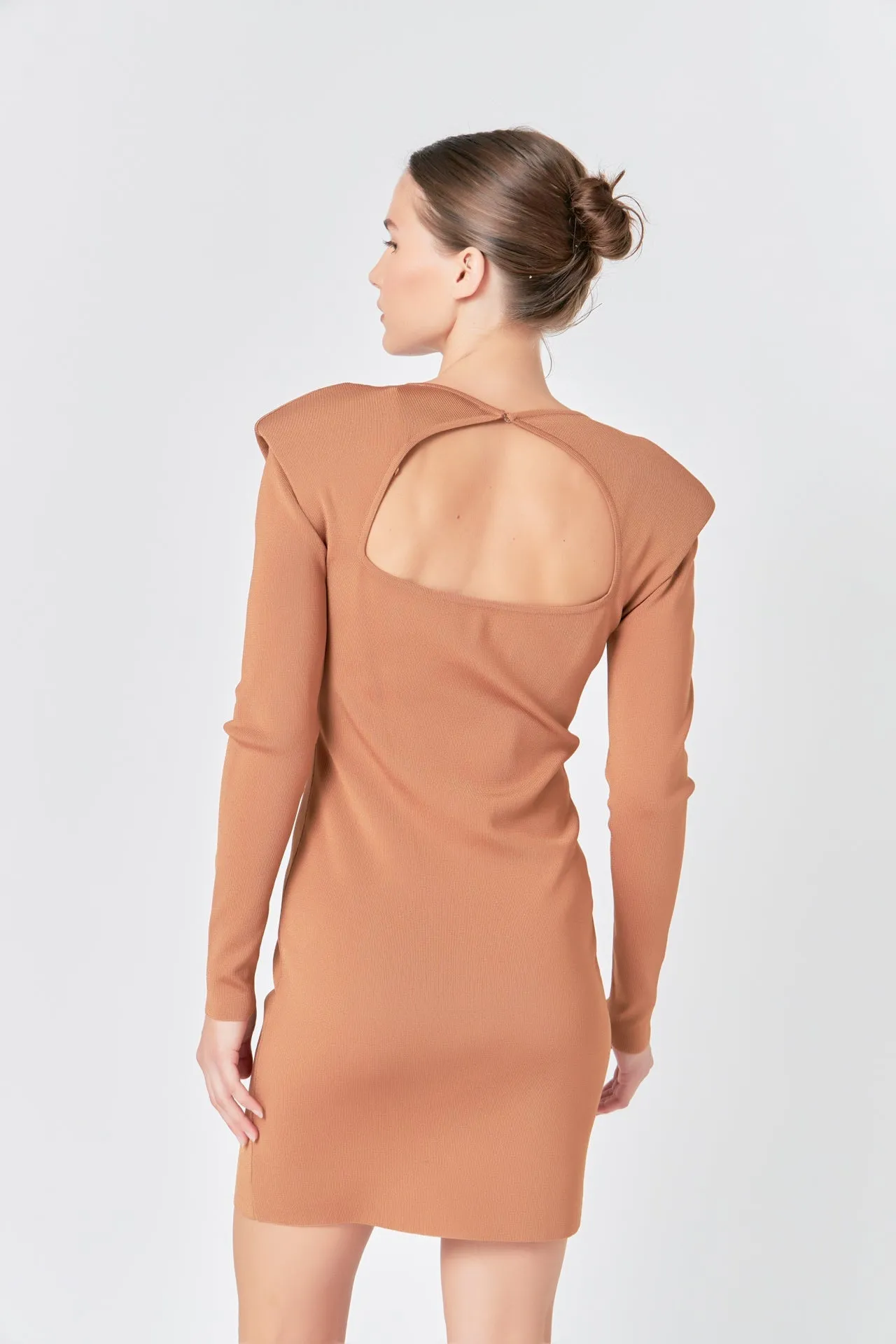 Endless Rose - Shoulder Pad Knit Dress