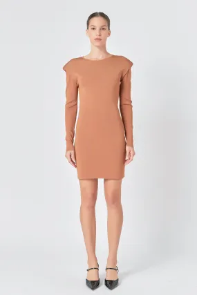 Endless Rose - Shoulder Pad Knit Dress