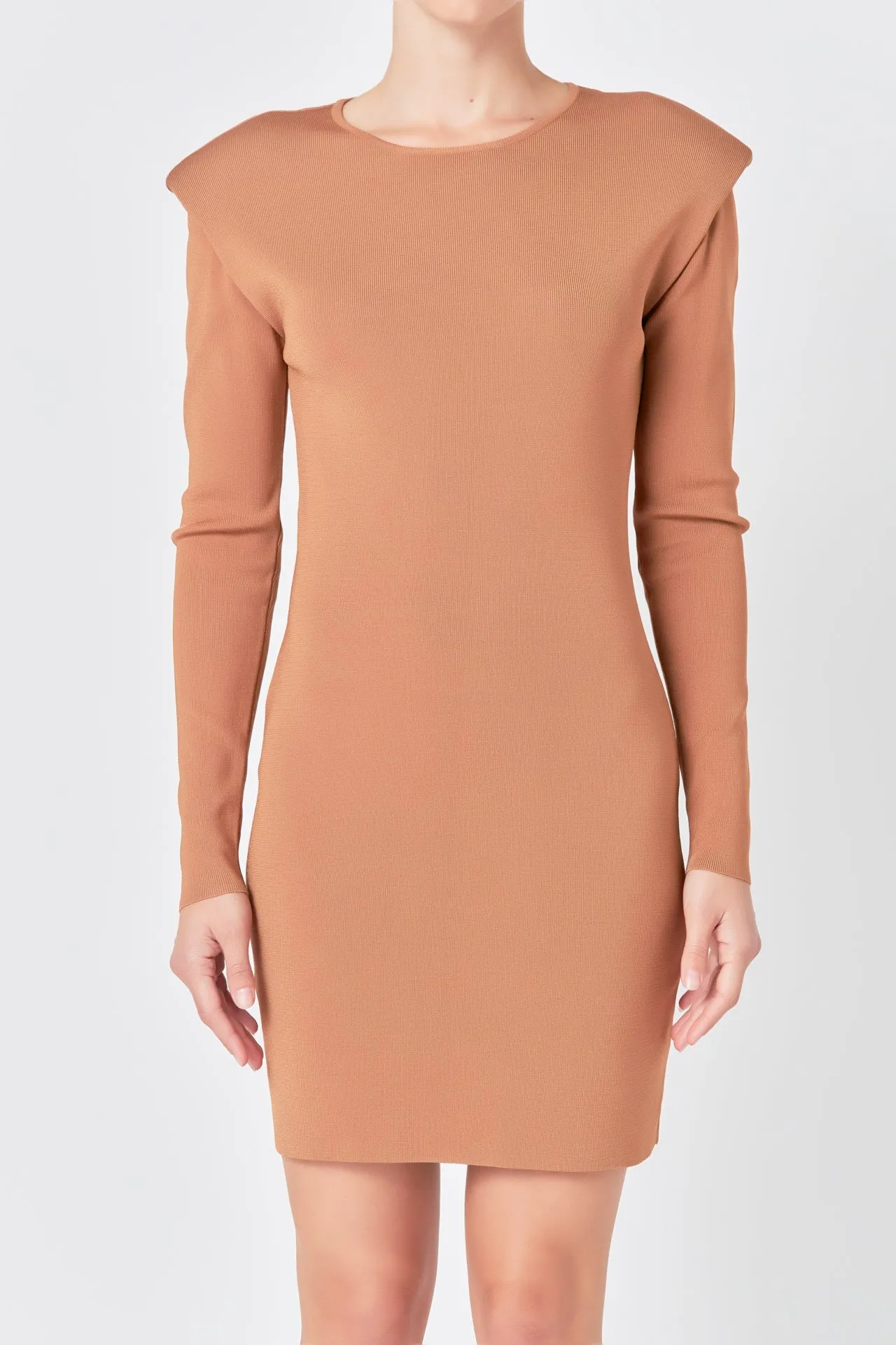 Endless Rose - Shoulder Pad Knit Dress