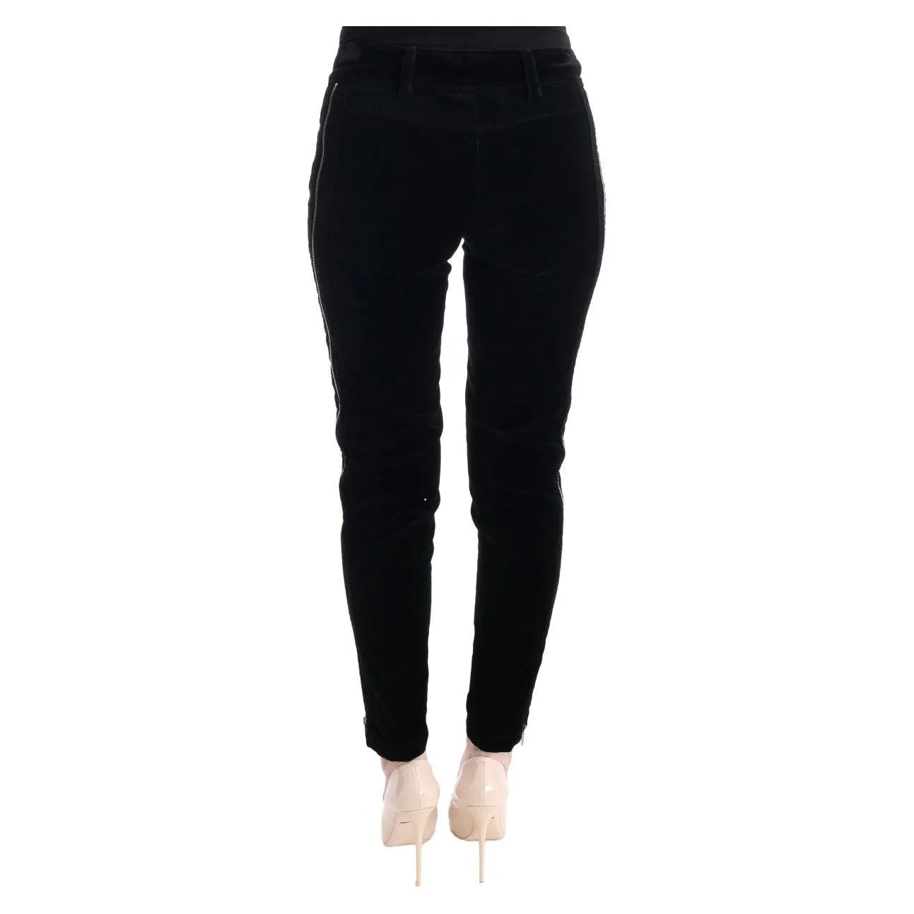 Ermanno Scervino Chic Black Slim Fit Cropped Pants