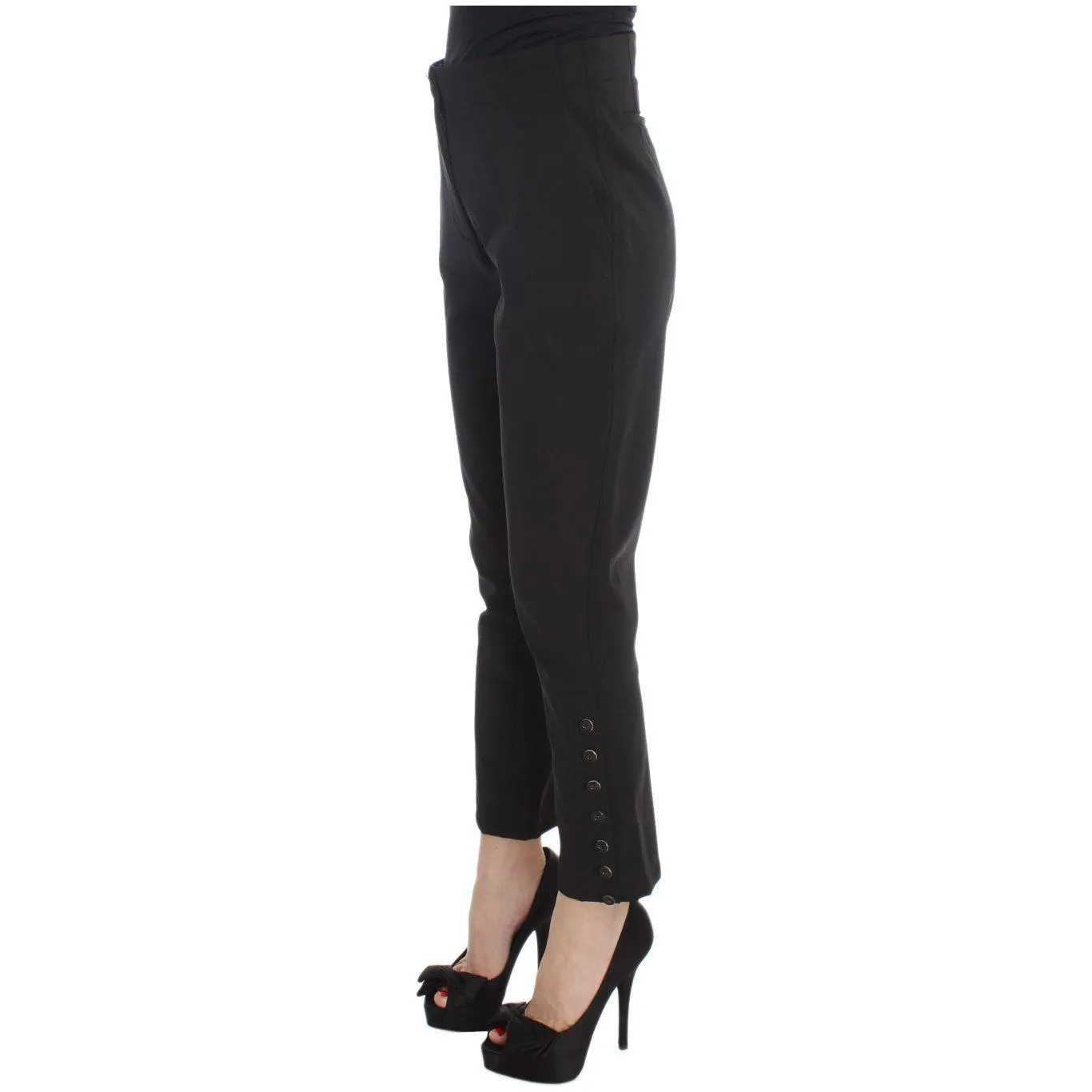 Ermanno Scervino Elegant Cropped Capri Pants in Black