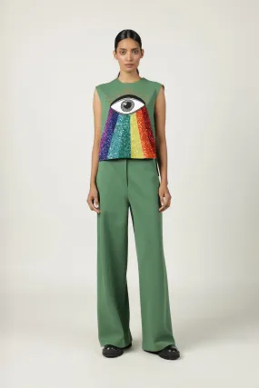 Eye Rainbow Top With Flared Pant