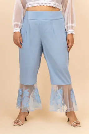 Falak sky blue bell bottom high waist pants