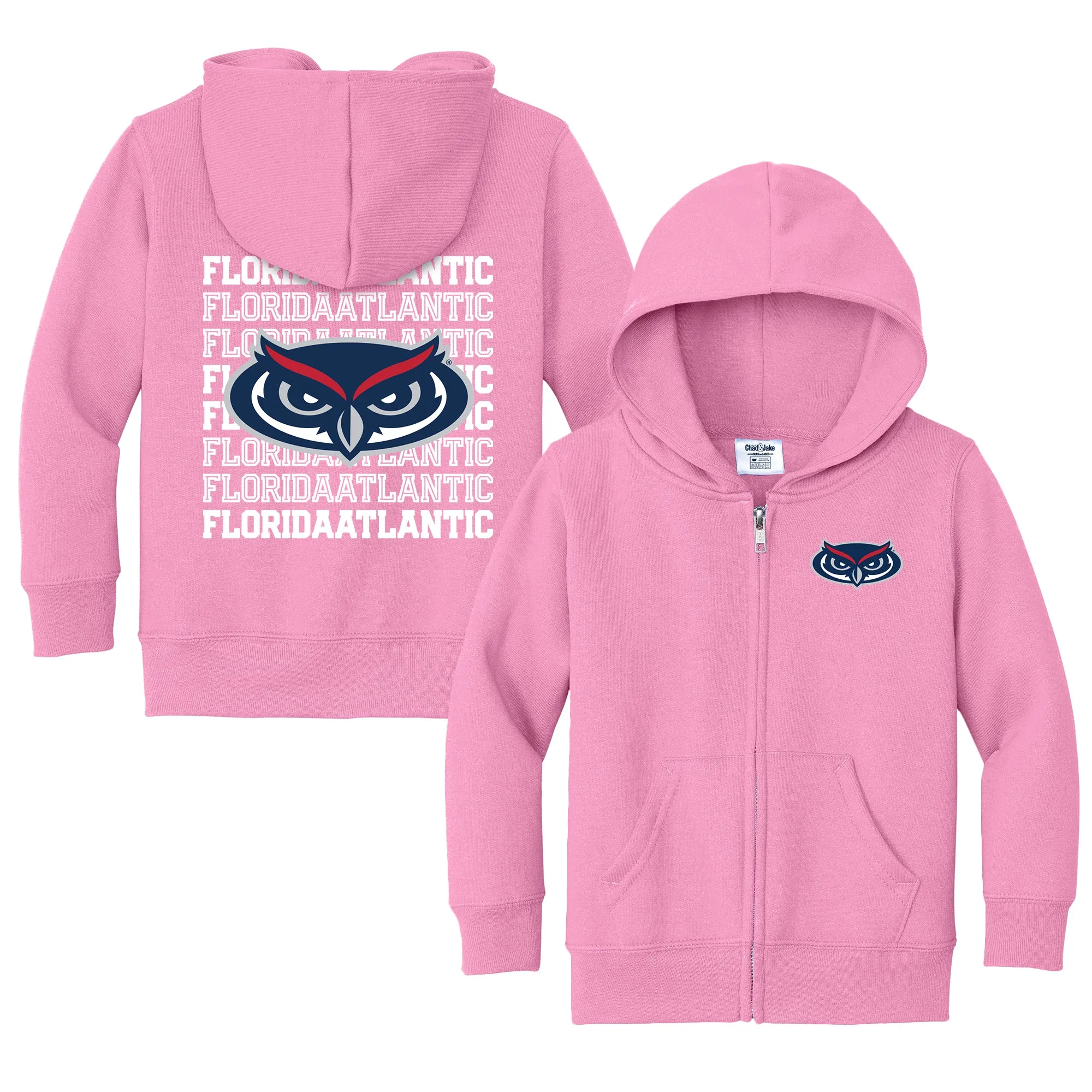 FAU Owls Retro Toddler Full-Zip Sweatshirt