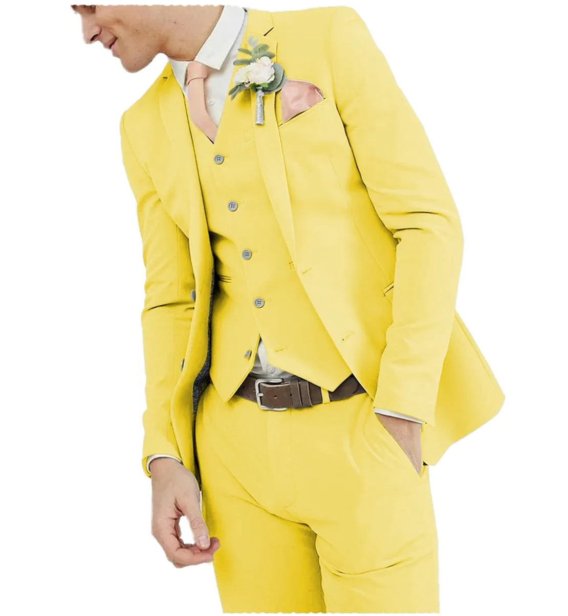 Formal 3 pieces Mens Suit Blazer For Wedding (Blazer  Vest  Pants)