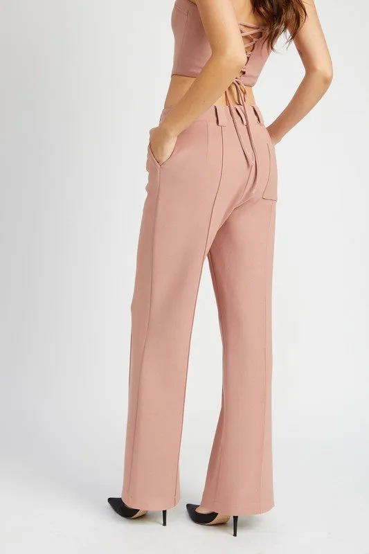 Front seam pants