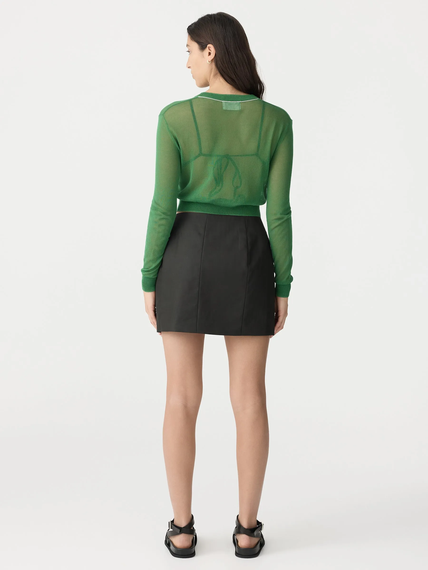 gabardine tailored skirt