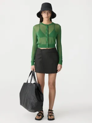 gabardine tailored skirt