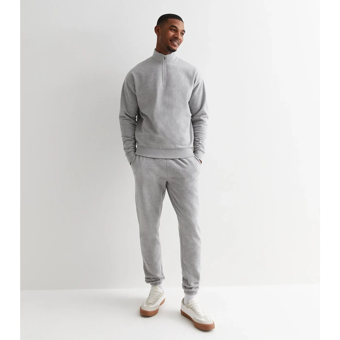 Grey Half Zip Sweatshirt