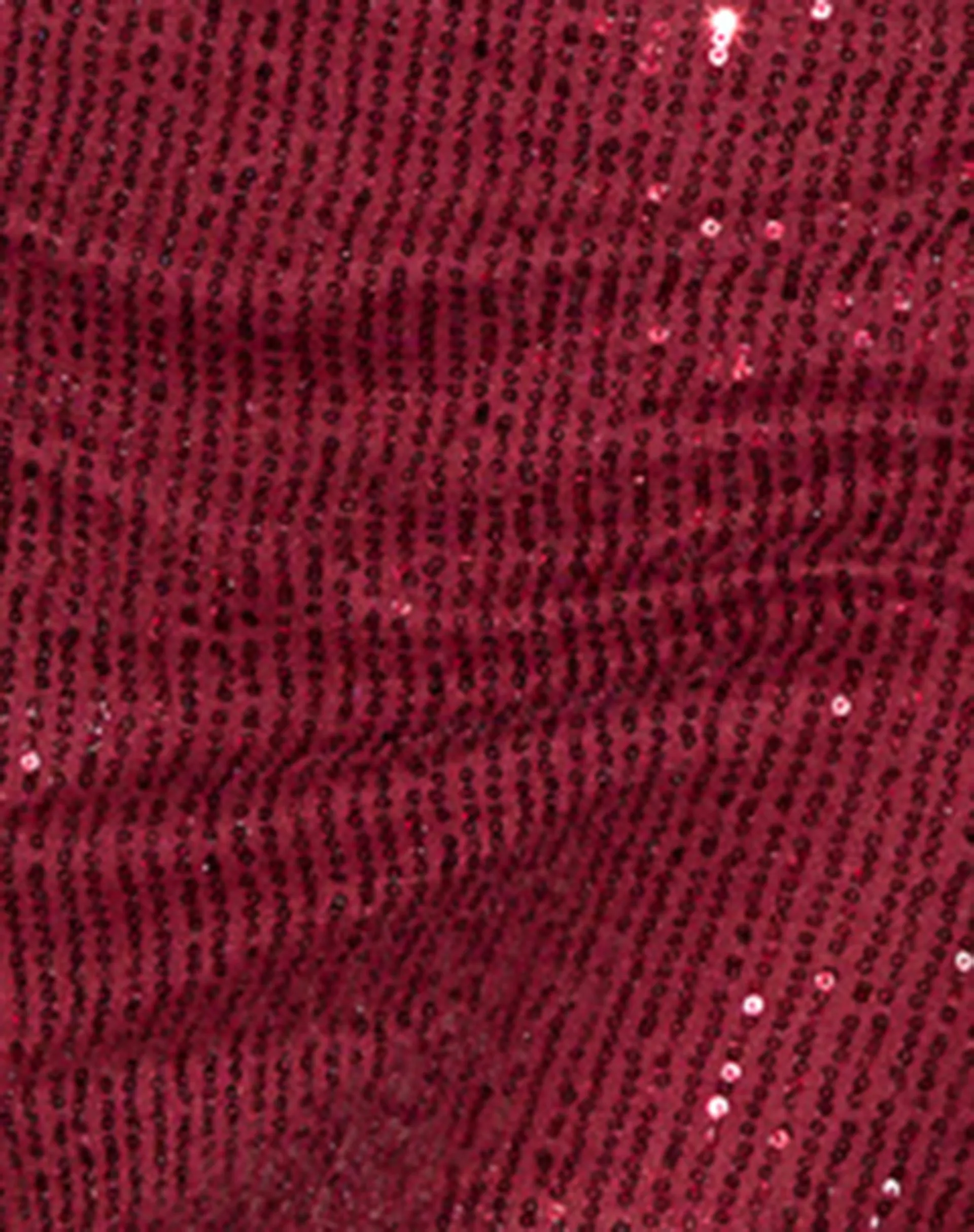 Guida Mini Skirt in Drape Sequin Maroon