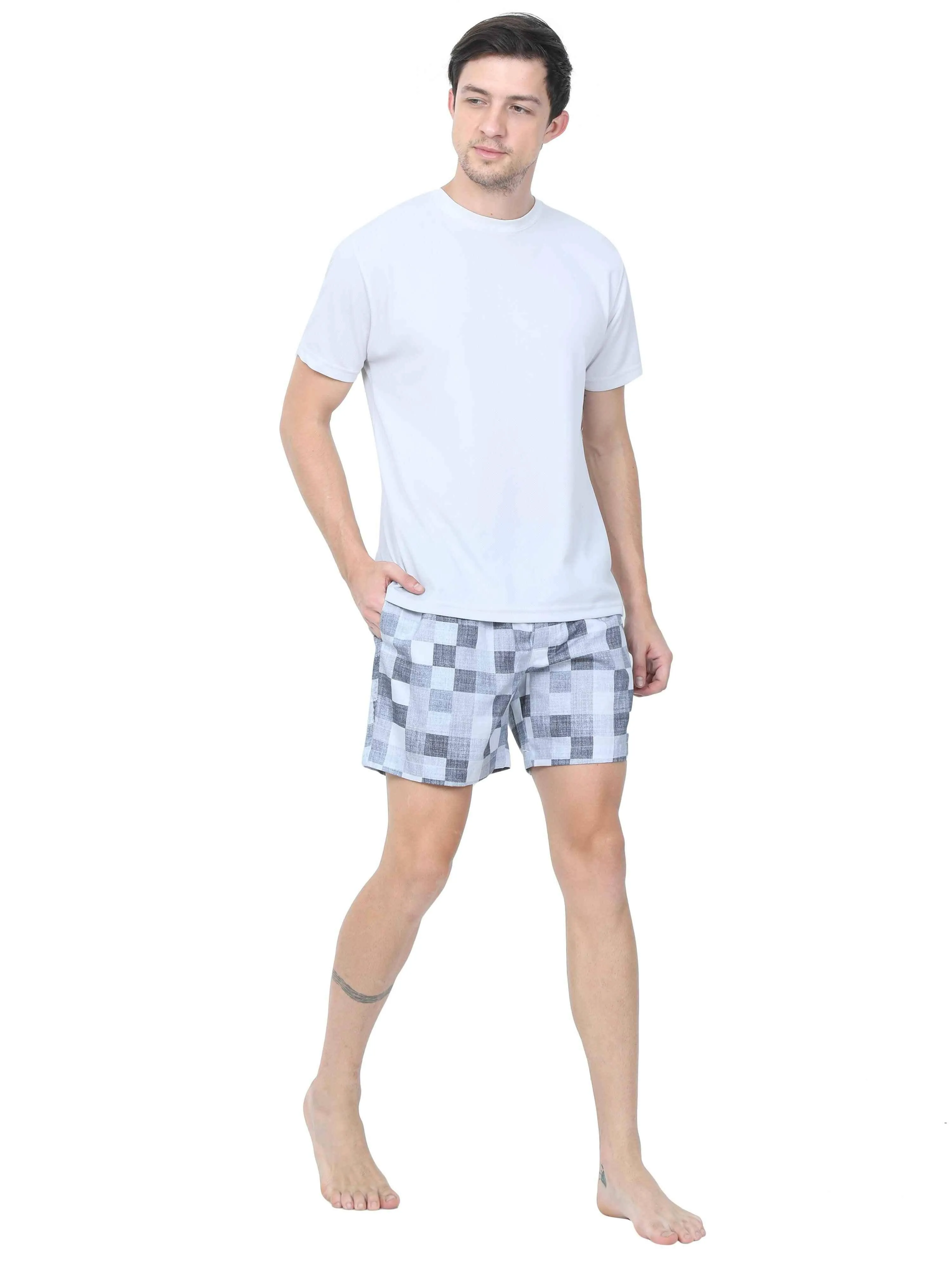 GUNIAA MEN'S CHESS  PRINTED BOXER