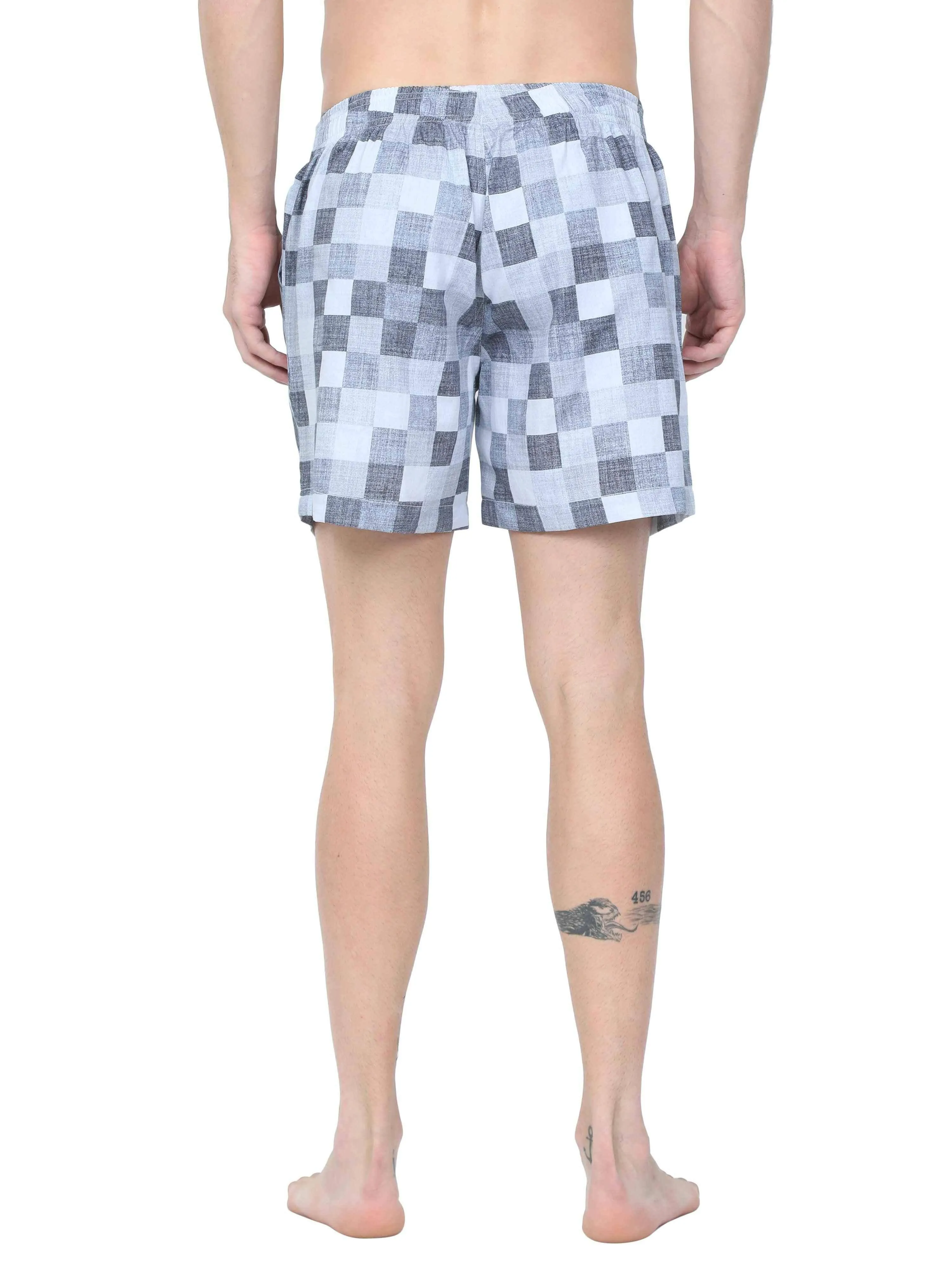 GUNIAA MEN'S CHESS  PRINTED BOXER