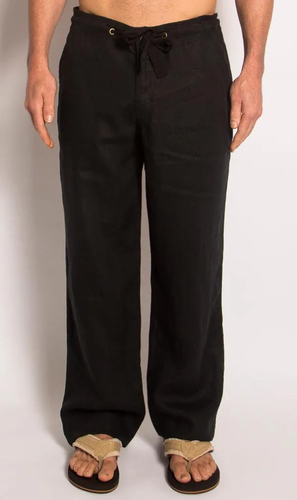 Hemp Pant Drawstring Waist Black