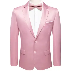 Hi-Tie Blazer Pink Men's Wedding Business Solid Top Men Suit