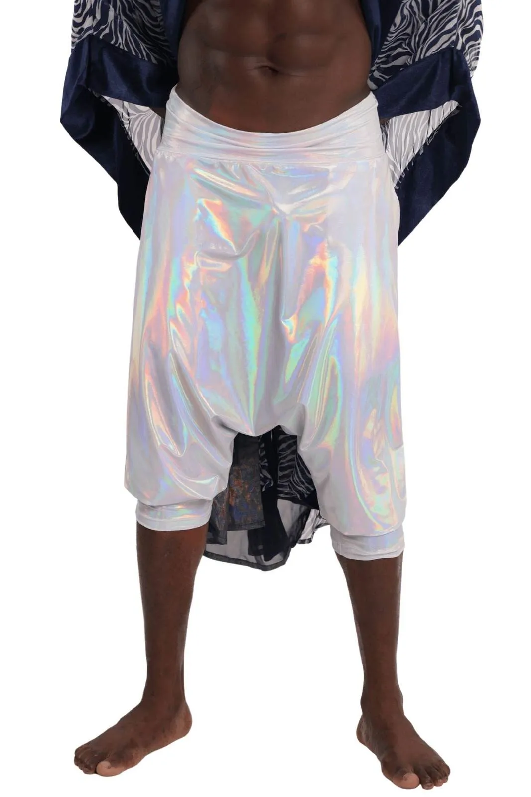 Holographic Harem Pants -  Frosted