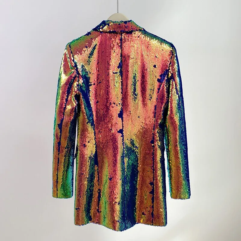 Holographic Sequin Blazer