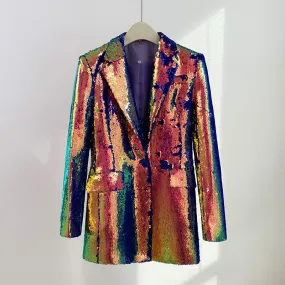 Holographic Sequin Blazer