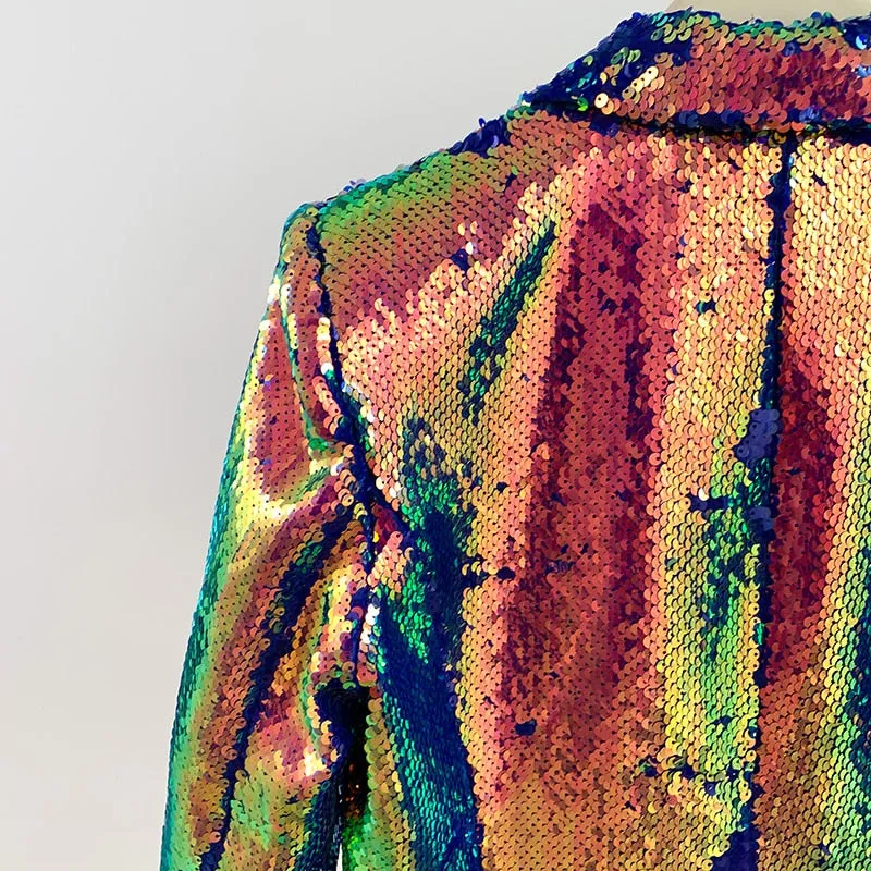 Holographic Sequin Blazer