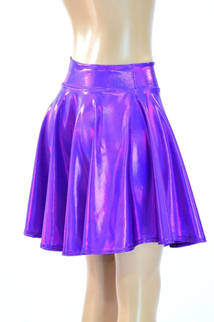 Holographic Skater Skirt