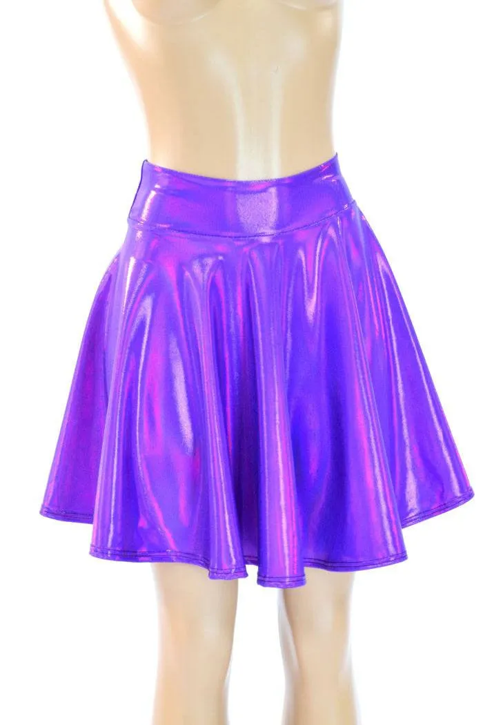 Holographic Skater Skirt