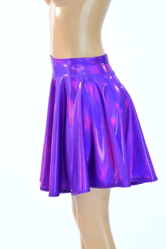 Holographic Skater Skirt