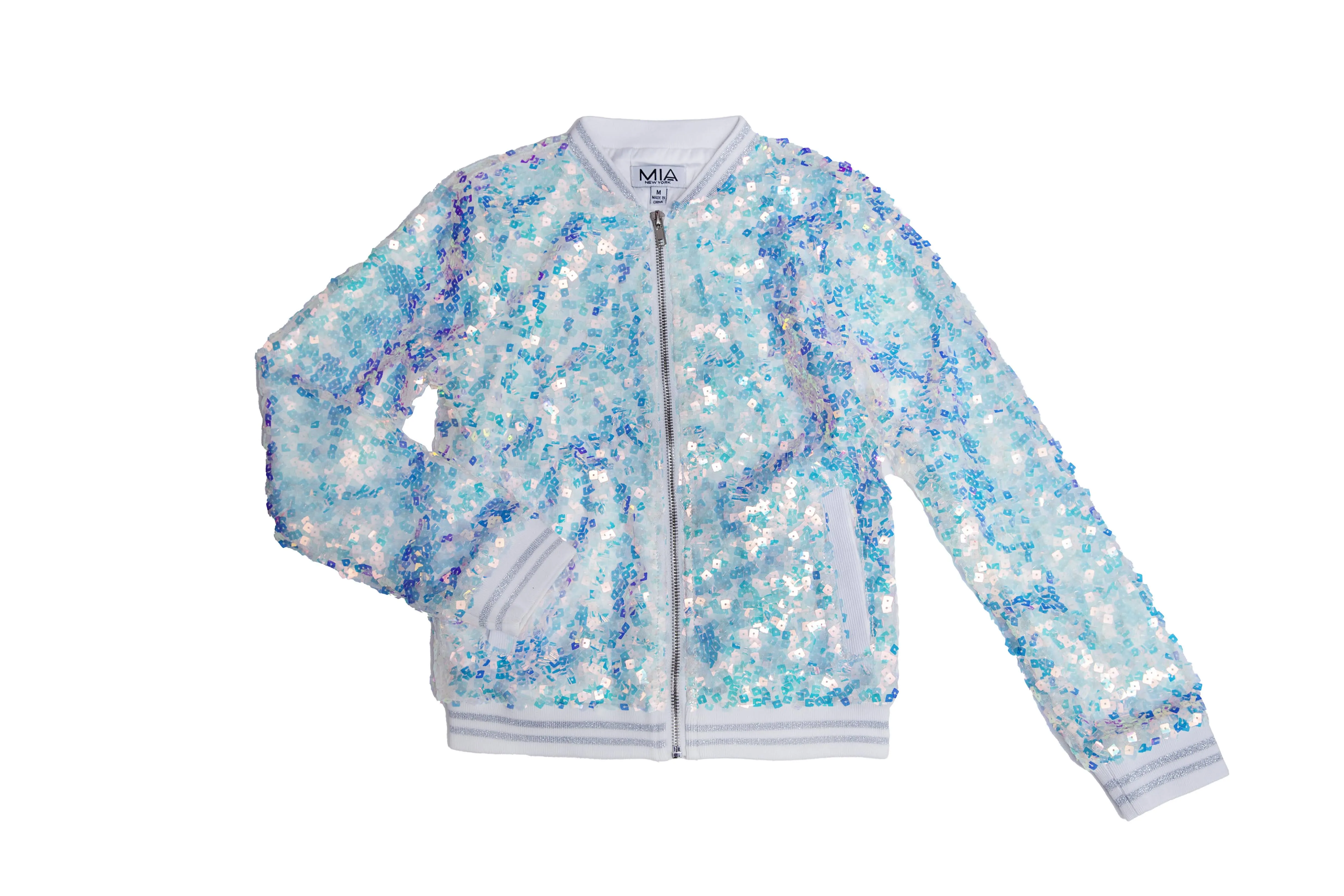 Holographic White Zipper Jacket