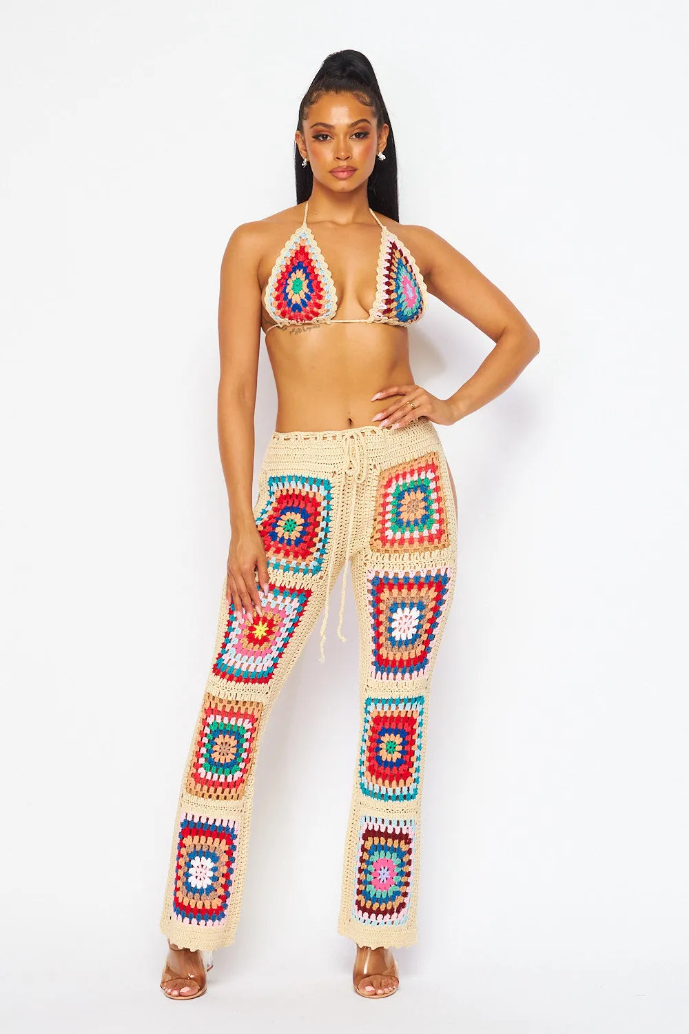 Hot & Delicious Women's Multi Crochet Pant