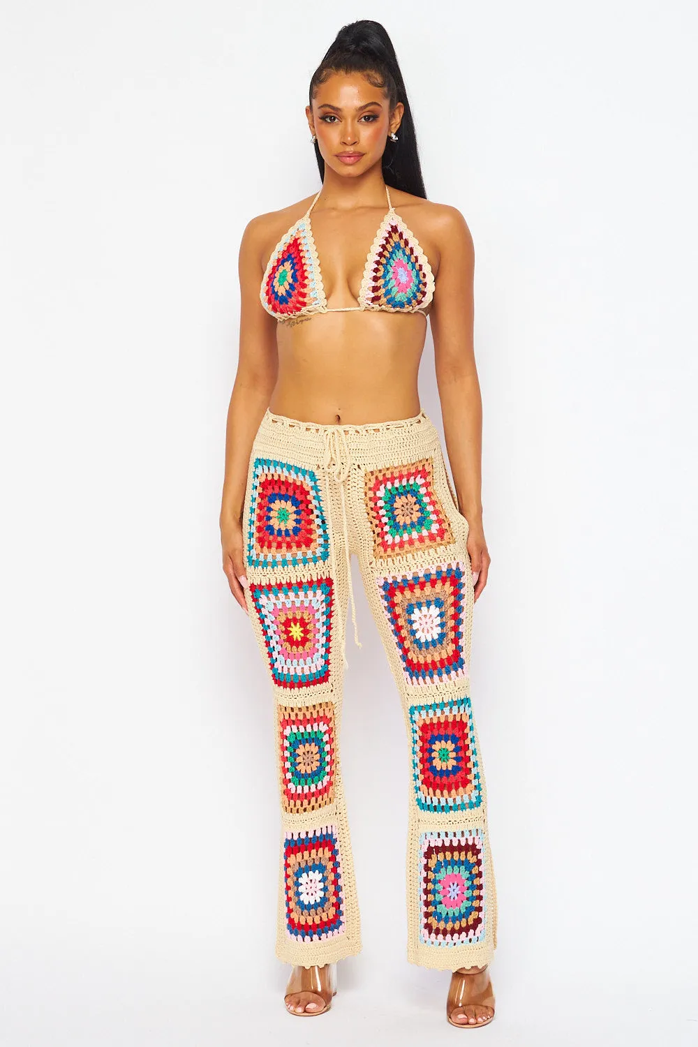 Hot & Delicious Women's Multi Crochet Pant