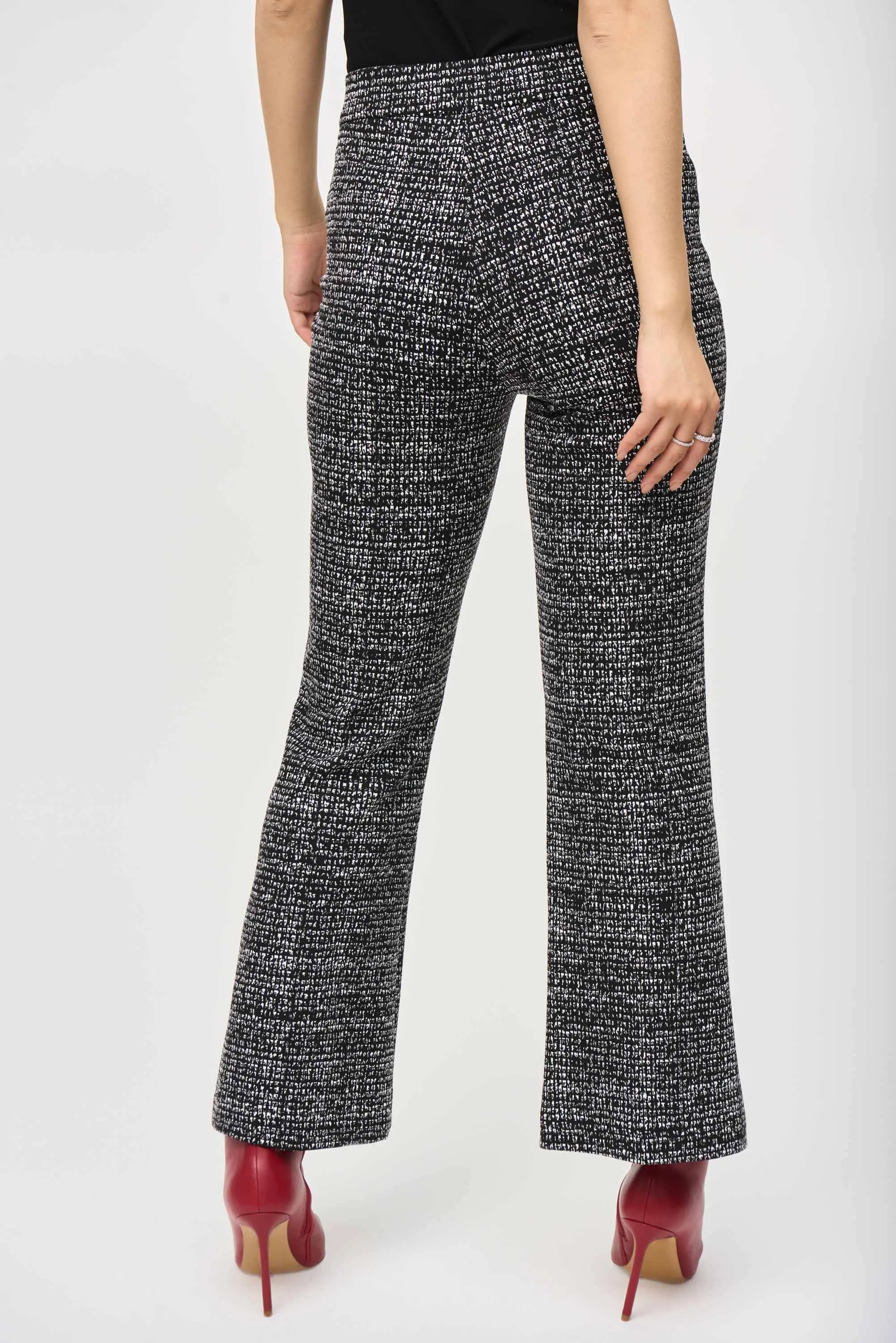 Jacquard Knit Abstract Print Pants