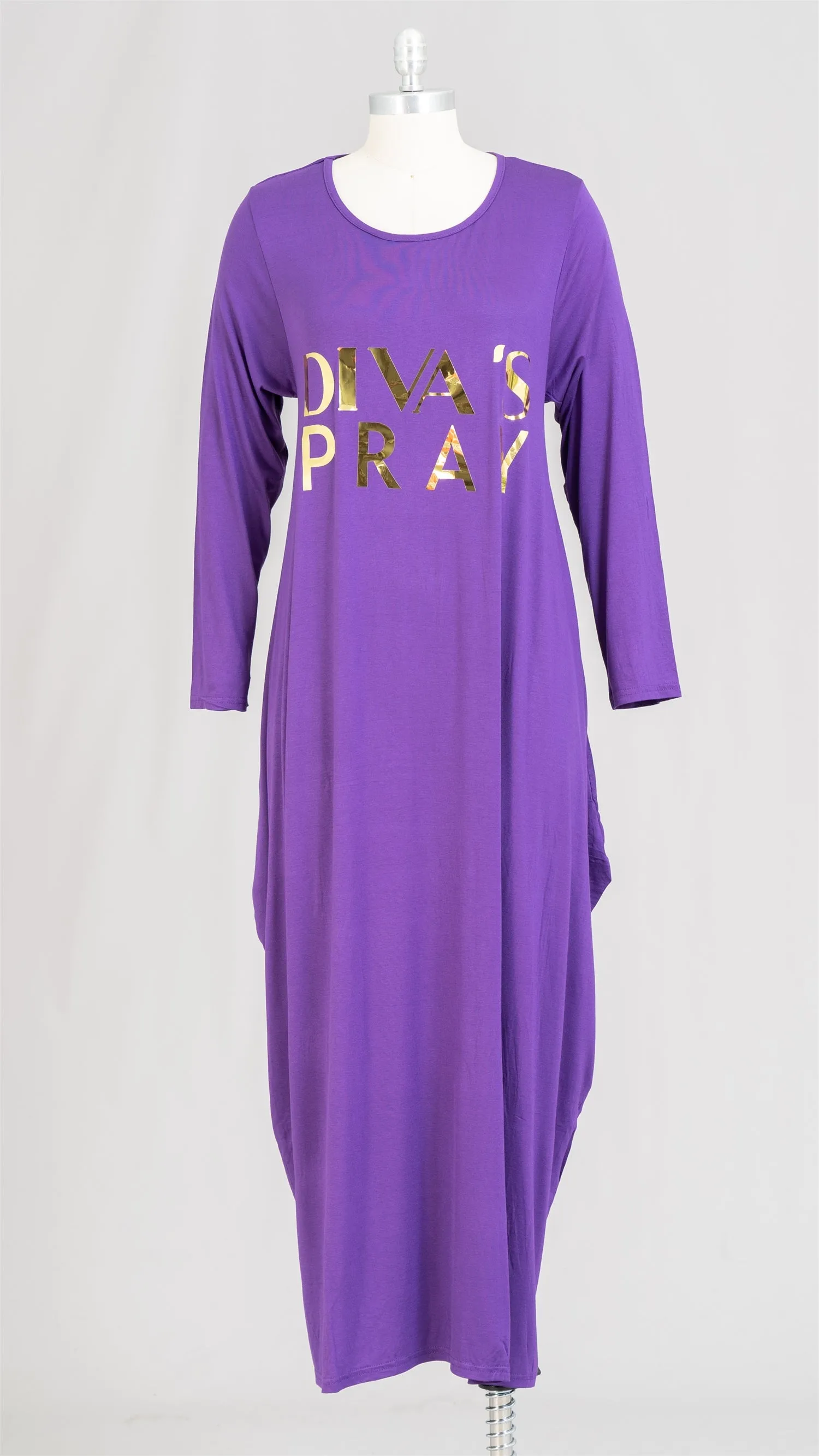 KaraChic CHH22116 Divas Pray Knit Maxi Dress