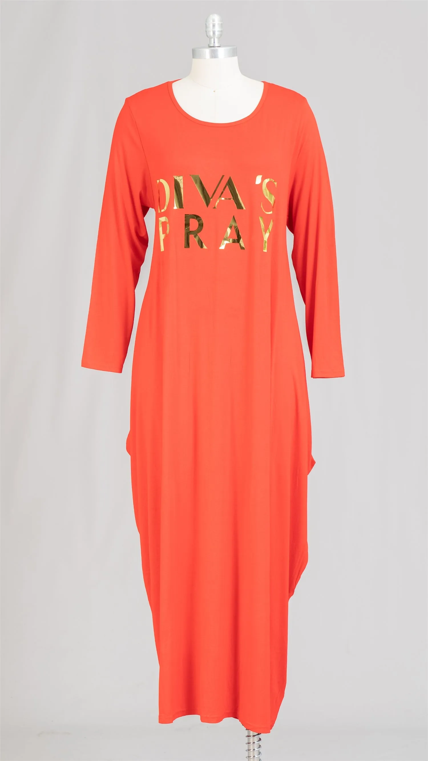 KaraChic CHH22116 Divas Pray Knit Maxi Dress