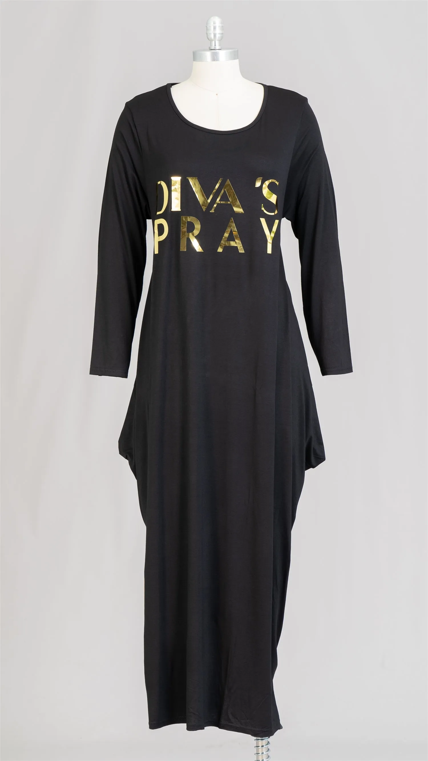 KaraChic CHH22116 Divas Pray Knit Maxi Dress